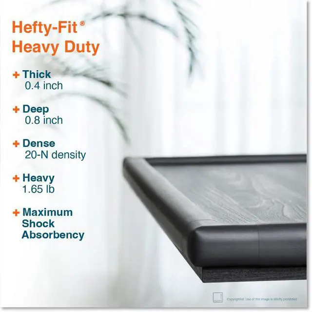 Alt view image 2 of 7 - HeftyFit Edge Corner Protector Baby Proofing (Large 18ft Edge 8 Corners), Heavy-Duty, Soft NBR Rubber Foam, Furniture Fireplace Safety Bumper Guard, 3M Adhesive, Onyx Black