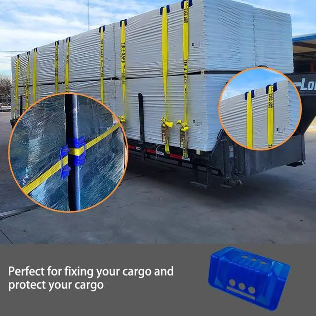 Alt view image 5 of 7 - 20pcs Flatbed Cargo Edge Corner Protectors Strap Corner Protectors Fit for Cargo Loads to Protect Cargo and Straps
