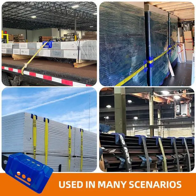 Alt view image 6 of 7 - 20pcs Flatbed Cargo Edge Corner Protectors Strap Corner Protectors Fit for Cargo Loads to Protect Cargo and Straps
