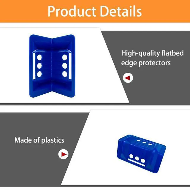 Alt view image 7 of 7 - 20pcs Flatbed Cargo Edge Corner Protectors Strap Corner Protectors Fit for Cargo Loads to Protect Cargo and Straps