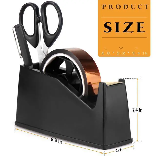 Alt view image 2 of 6 - Black Heat Tape Dispenser, Masking Tape Dispenser, Holder Fits 1" 3" Core