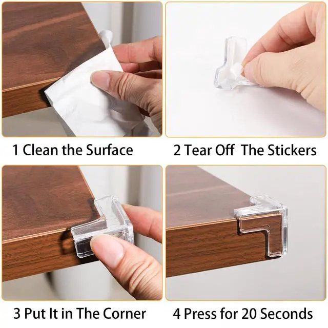 Alt view image 4 of 5 - 24 Pack Corner Guards Corner Protectors for BabyTable Corner Protectors for BabyFurniture GuardsBaby Proof Corner Protectors to Cover Sharp Furniture