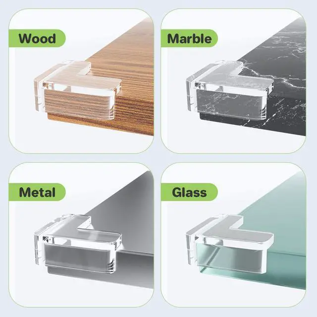 Alt view image 3 of 6 - 30 Pcs Clear Baby Corner Protectors, L-Shaped & Spherical Baby Proof Guards