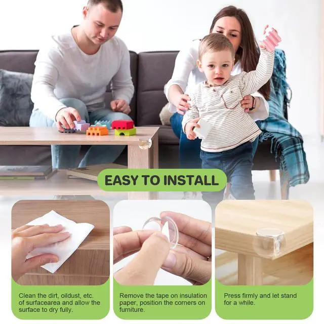 Alt view image 5 of 6 - 30 Pcs Clear Baby Corner Protectors, L-Shaped & Spherical Baby Proof Guards