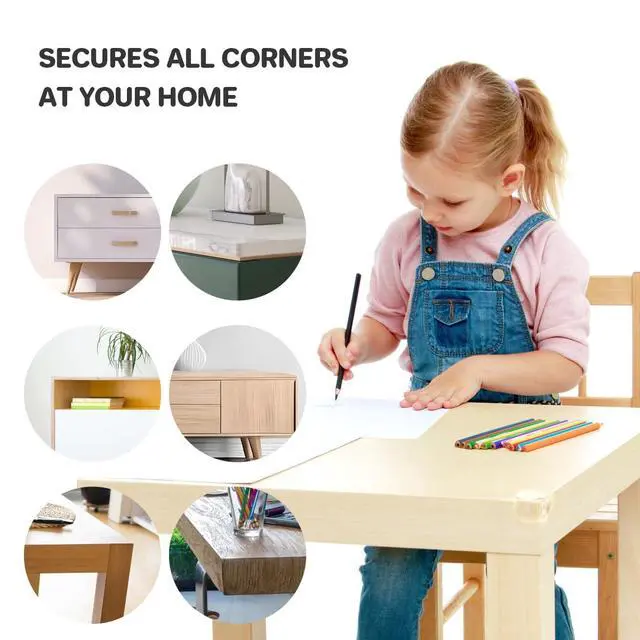 Alt view image 6 of 6 - 30 Pcs Clear Baby Corner Protectors, L-Shaped & Spherical Baby Proof Guards