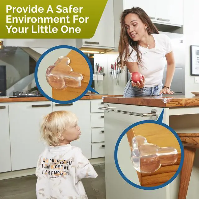 Alt view image 3 of 7 - Corner Protectors for Baby (12 Pack) - Patented - New & Improved Edge Protector for Baby Transparent Corner Protectors - Baby Safety Products to Baby Proof Corners and Edges