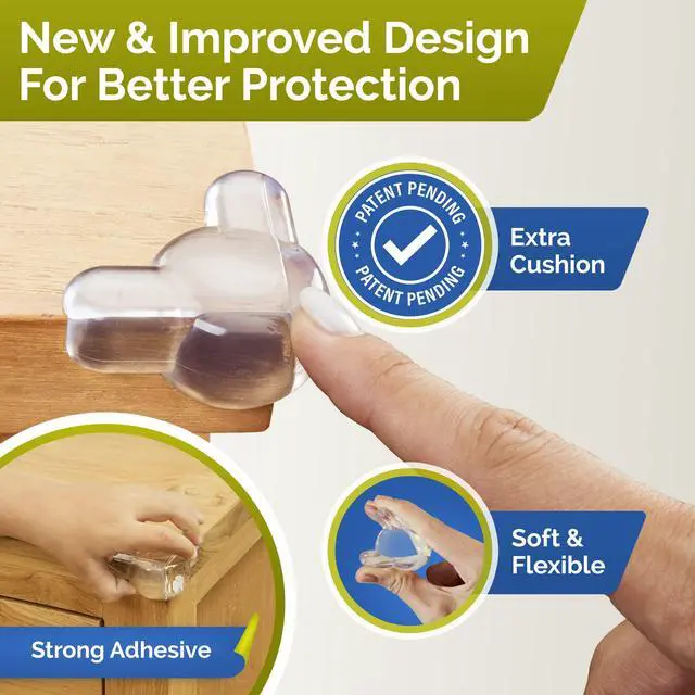 Alt view image 4 of 7 - Corner Protectors for Baby (12 Pack) - Patented - New & Improved Edge Protector for Baby Transparent Corner Protectors - Baby Safety Products to Baby Proof Corners and Edges