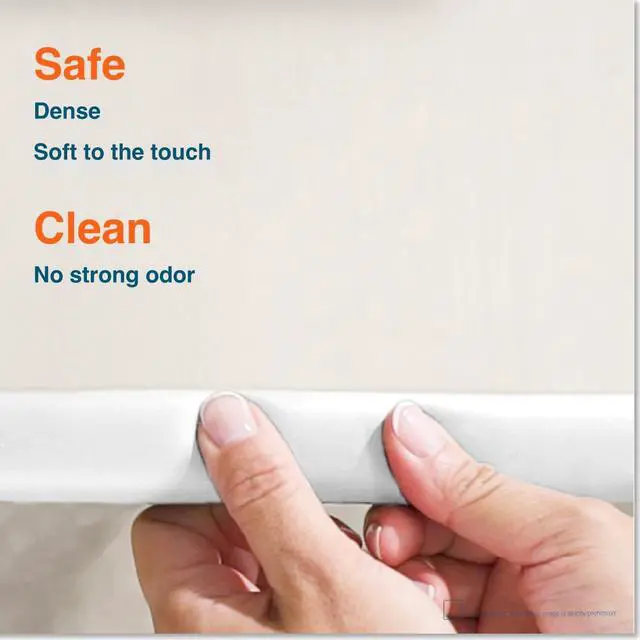 Alt view image 3 of 7 - HeftyFit Edge Protector for Baby Proofing (6ft Large Edge Only), Heavy-Duty Soft Furniture Edge Bumper Guards, Desk Edge Cushion, Wall Corner Covers, 3M Adhesive, Oyster White (Off White)
