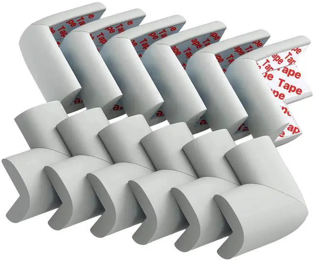 Main image of 12 Pack Soft Corner Protector Baby Proofing Edge and Corner Guards (Gray)