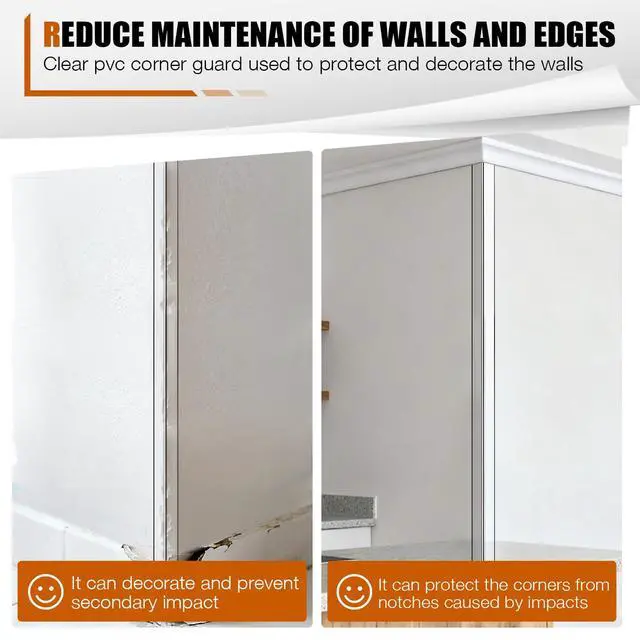 Alt view image 4 of 7 - 4 Pack Wall Corner Protector, 17.7in x 1.18in, Clear