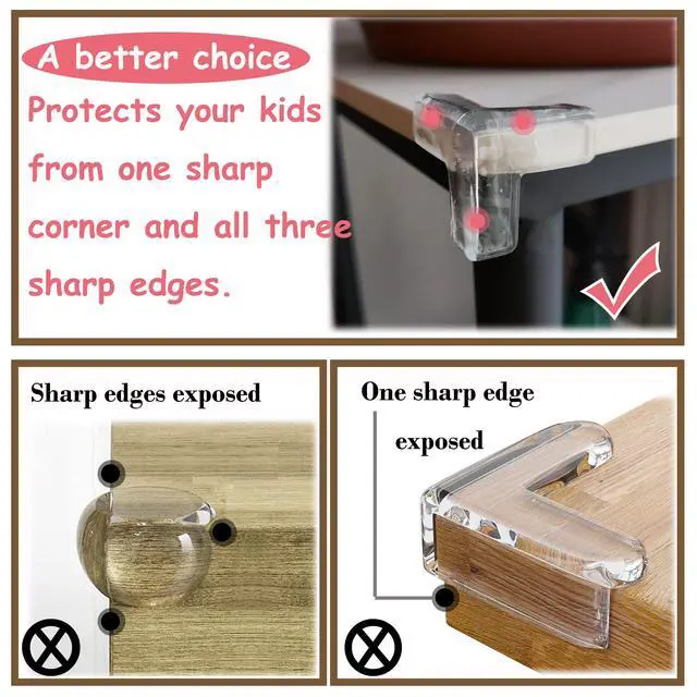 Alt view image 3 of 7 - 4Pcs Large(Length: 1.7inch) Silicone Corner Protector Baby Proofing,Table Corner Protectors for Baby,Strong Adhesive T Shaped Baby Head Protector Table Corner Protectors for Furniture
