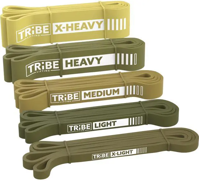 Main image of Long Resistance Bands Set, 5 Pull Up Assistance Bands for Working Out