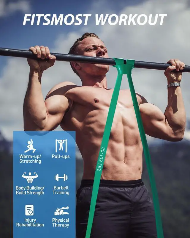 Alt view image 4 of 7 - Resistance Bands for Working Out: 5-Level Anti-Snap Silicone