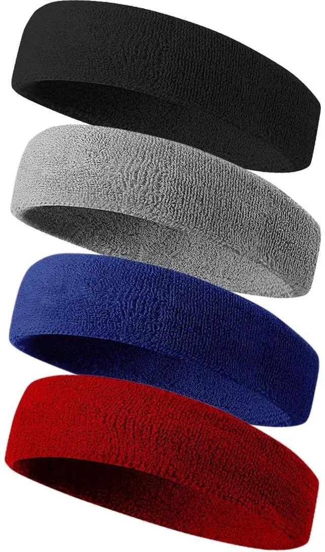 Main image of Sweatbands Sport Headbands for Men & Women,Terry Cloth Sweat Band for Tennis, Running, Basketball, Working Out, Exercise- Athletic Sweat Cotton Headband Outdoor