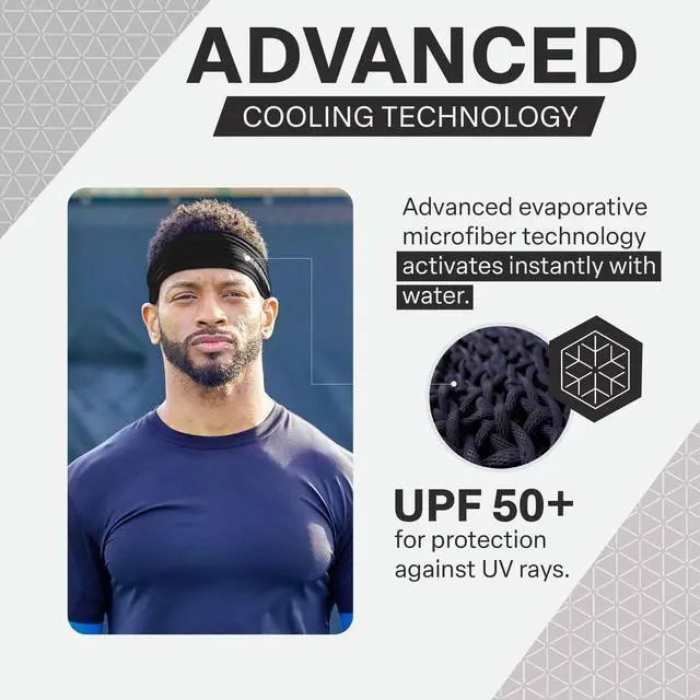 Alt view image 3 of 7 - Instant Cooling Headband for Women and Men, 3 Pack, Black