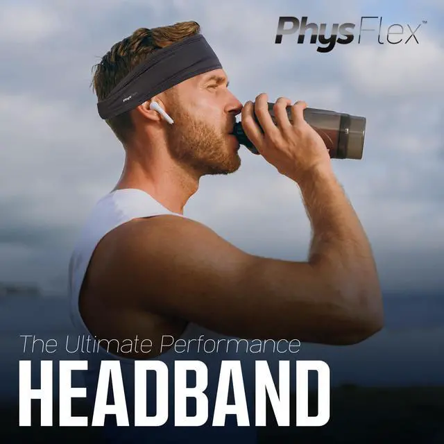 Alt view image 4 of 7 - 5-Pack Sport Headbands for Men & Women - Sweat-Wicking Workout & Running Head Bands - Exercise Sweat Band for Workout, Basketball, Tennis, Cycling, Yoga (Black)