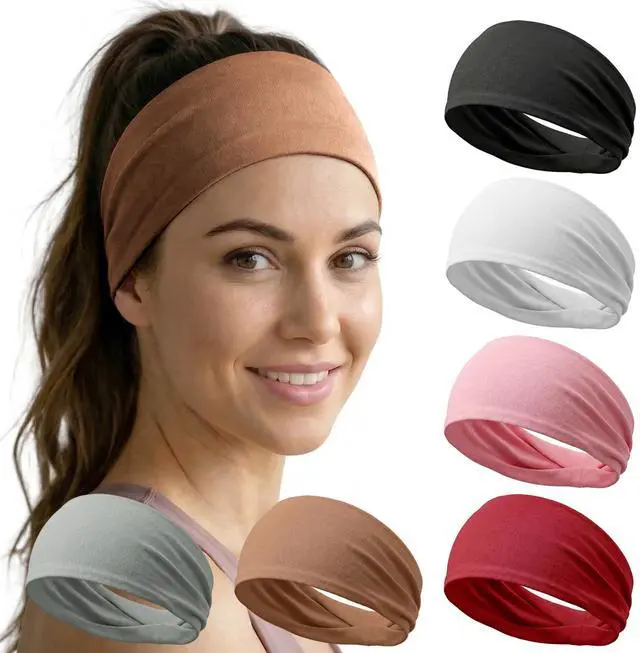 Main image of Headbands for Women,Wide Workout Non Slip Sweat Wicking Hair Band