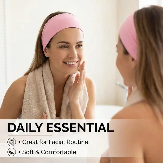 Alt view image 3 of 6 - Headbands for Women,Wide Workout Non Slip Sweat Wicking Hair Band