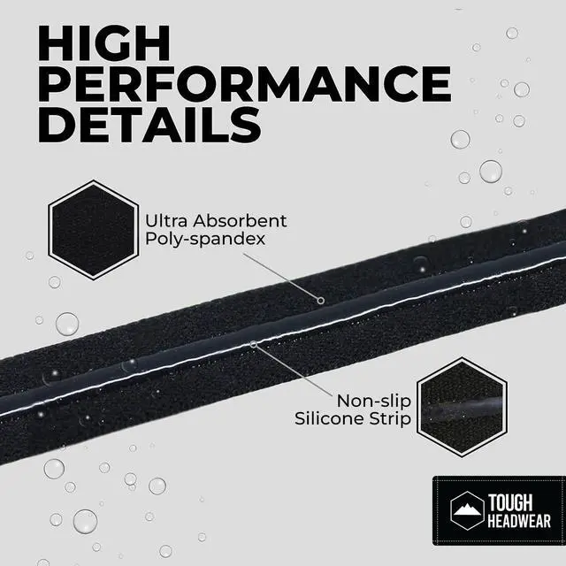 Alt view image 4 of 7 - Thin Elastic Headbands for Men - Sports Hair Head Band for Women & Men - Non Slip Mens Workout Headband - Running or Soccer Headband - 6-Pack
