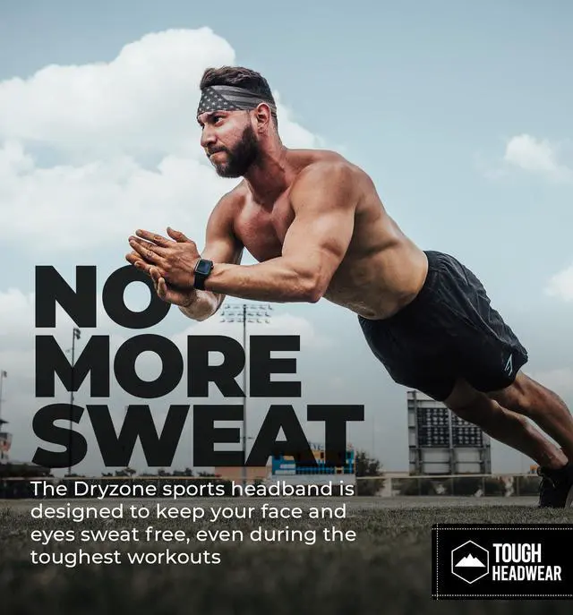 Alt view image 4 of 6 - Sports Headbands for Men and Women by Mens - Athletic Sweatbands for Cycling, Football, Working Out and Performance