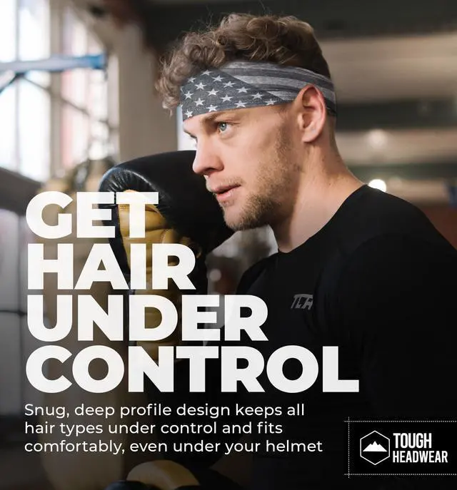 Alt view image 6 of 6 - Sports Headbands for Men and Women by Mens - Athletic Sweatbands for Cycling, Football, Working Out and Performance