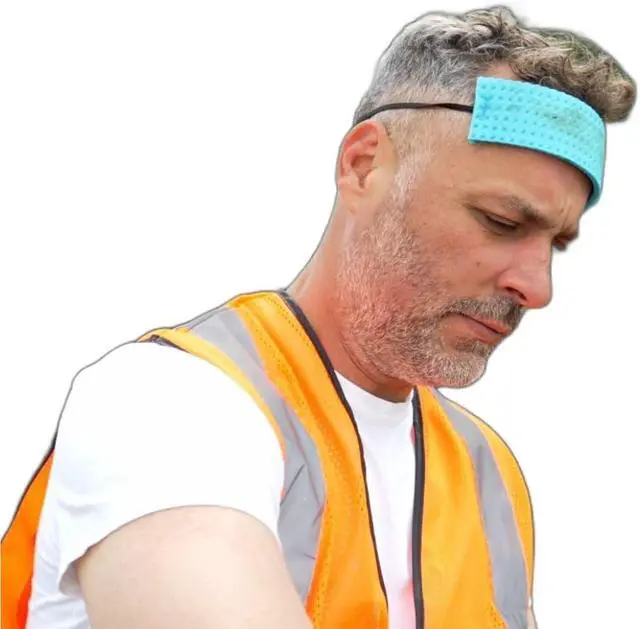 Alt view image 2 of 5 - Sweatband for Head, Heat Relief, Absorbent Cellulose, 25-Pack