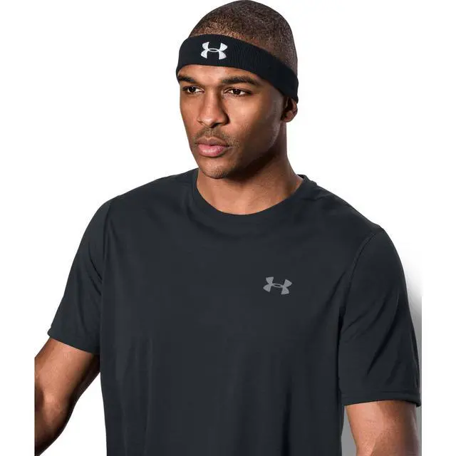 Alt view image 2 of 3 - Men's Performance Headband , Black (001)/White, One Size Fits All