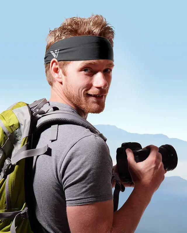 Alt view image 2 of 7 - Running Headbands for Men Sweatbands Sports Sweat Bands Mens Workout Thin Fitness Gym Yoga 4 Pack