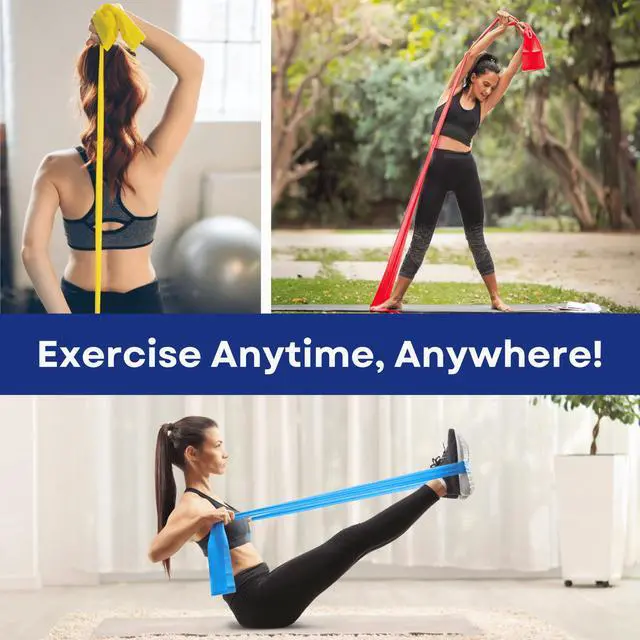 Alt view image 3 of 7 - Resistance Bands for Working Out, Physical Therapy, Yoga & Pilates