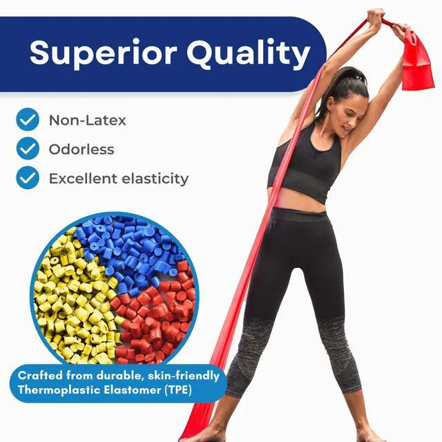 Alt view image 4 of 7 - Resistance Bands for Working Out, Physical Therapy, Yoga & Pilates
