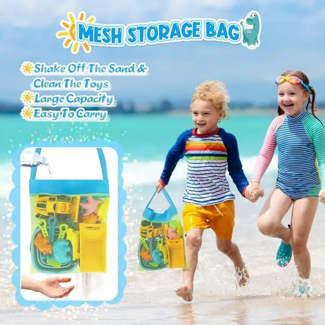 Alt view image 5 of 6 - Beach Toys with 2 Trucks, Collapsible Buckets for Kids Ages 3-12