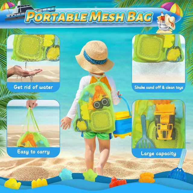 Alt view image 3 of 7 - Collapsible Beach Sand Toys for Kids, Sandbox Toys Summer Travel Essentials