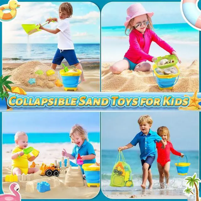 Alt view image 5 of 7 - Collapsible Beach Sand Toys for Kids, Sandbox Toys Summer Travel Essentials