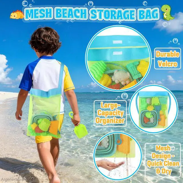 Alt view image 4 of 7 - Beach Toys with Sand Molds, Collapsible Bucket for Kids Ages 3-12