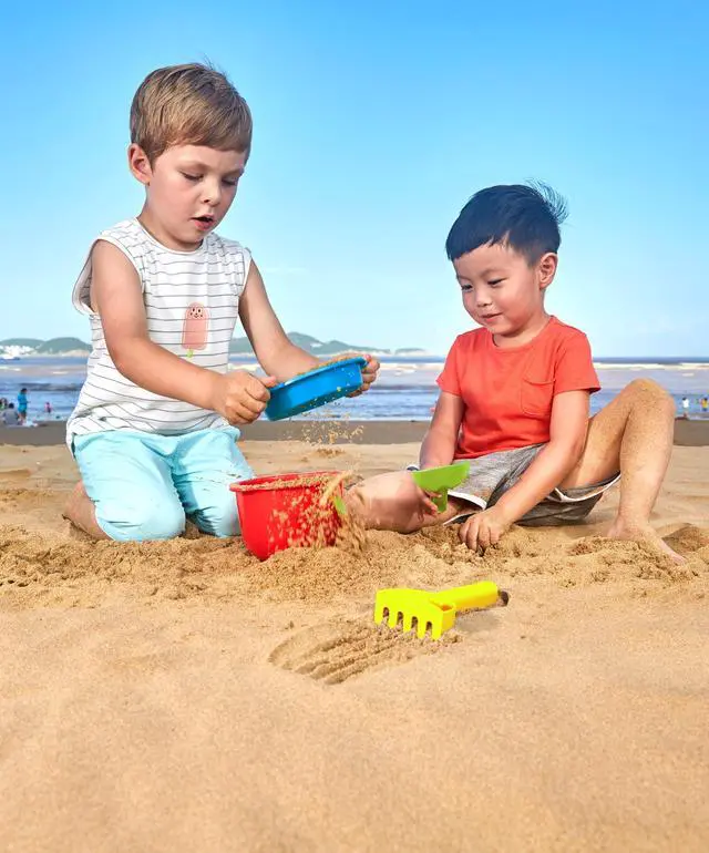 Alt view image 2 of 7 - Beach Basics Sand Toy Set Including Bucket Sifter, Rake, and Shovel Toys| Sand Toy Playset for Toddlers 18M+