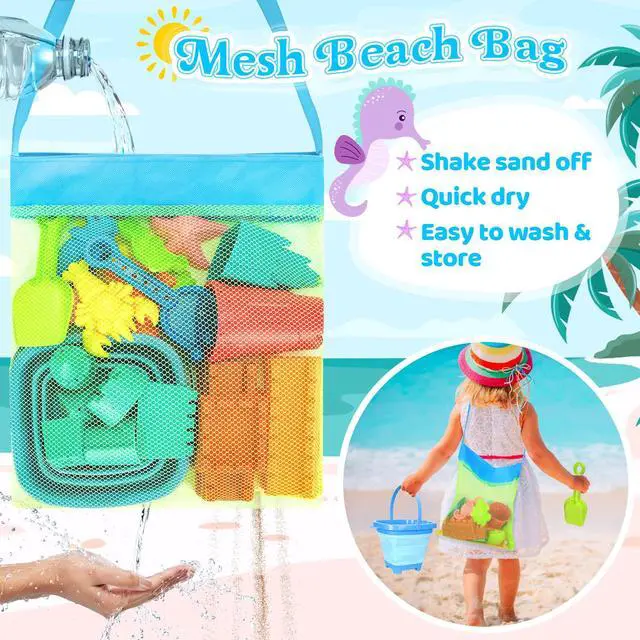 Alt view image 3 of 7 - Beach Toys with Collapsible Bucket, Sand Castle Kit for Kids 3-12