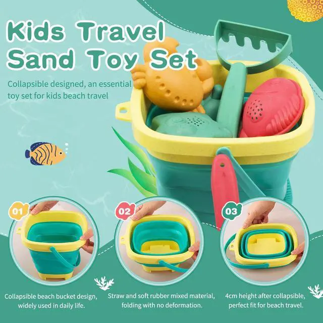 Alt view image 7 of 7 - Beach Toys for Kids 12 PCS - Collapsible Sand Toys Set for Toddlers