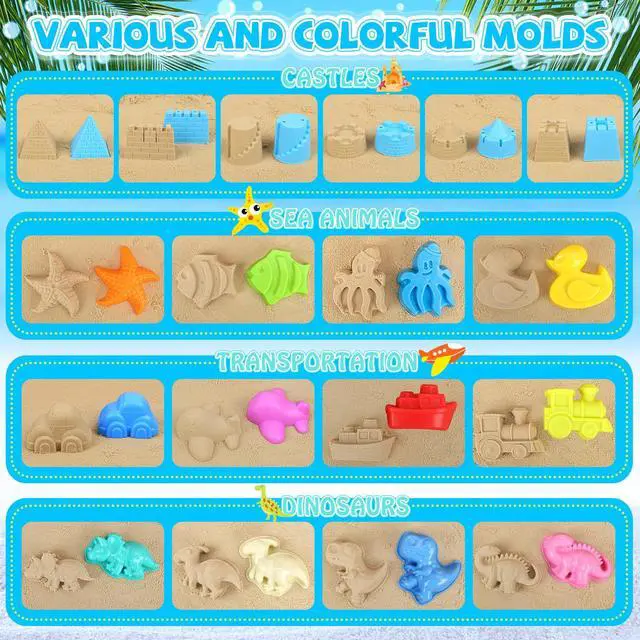 Alt view image 5 of 6 - Beach Toys with 3 Trucks, Collapsible Buckets for Kids Ages 3-12
