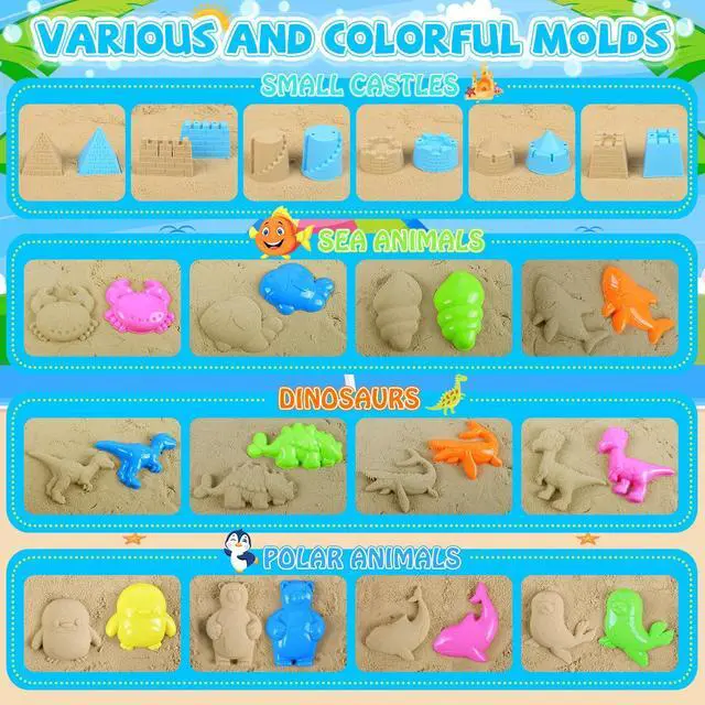 Alt view image 5 of 6 - Beach Toys with 4 Trucks, Collapsible Buckets for Kids Ages 3-12