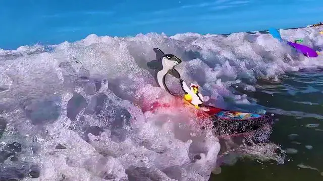 Alt view image 3 of 6 - Classics Wave Powered Mini-Surfer and Surfboard Toy - Trestles Tim