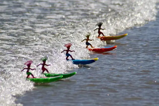 Alt view image 4 of 6 - Classics Wave Powered Mini-Surfer and Surfboard Toy - Trestles Tim