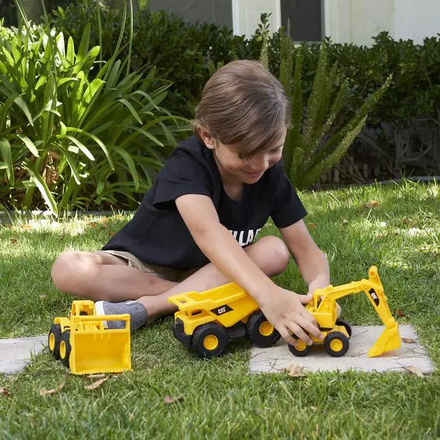 Alt view image 4 of 7 - Construction 7" Dump Truck, Loader & Excavator toys Combo Pack