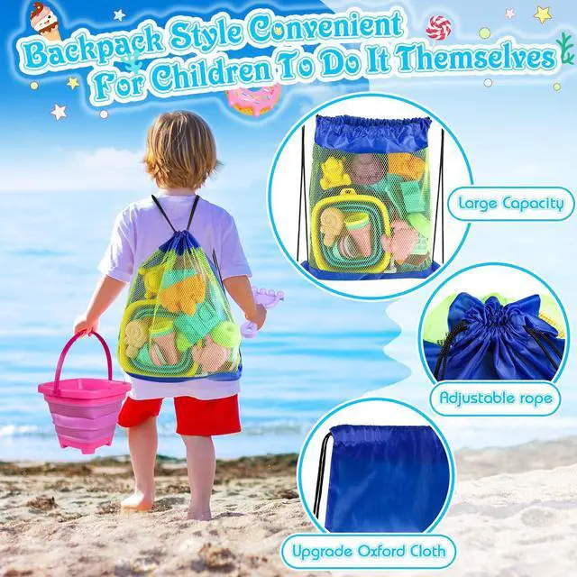 Alt view image 3 of 7 - Beach Toys with Collapsible Buckets, Ice Cream Castle for Kids 3-12