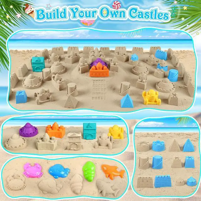 Alt view image 5 of 7 - Beach Toys with Collapsible Buckets, Ice Cream Castle for Kids 3-12