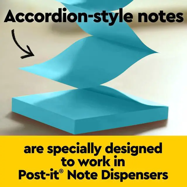 Alt view image 6 of 7 - Recycled Super Sticky Notes, 3 x 3 in, Oasis, 24 Pads
