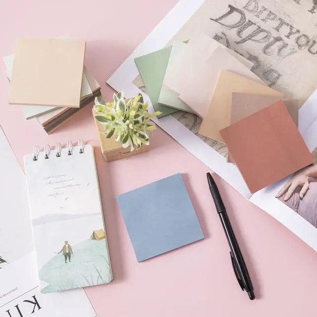 Alt view image 3 of 7 - (16 Pack) Sticky Notes 3x3, Vintage Colors, Sticky Pads, Recyclable