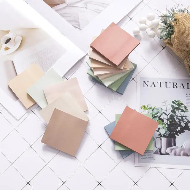 Alt view image 4 of 7 - (16 Pack) Sticky Notes 3x3, Vintage Colors, Sticky Pads, Recyclable