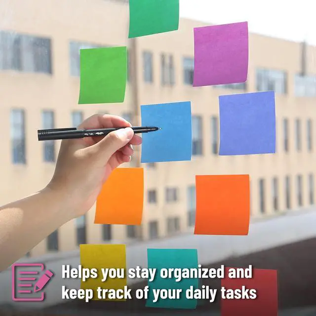 Alt view image 3 of 7 - Sticky Notes, 3"x3", 12 Pads, 600 Sheets, Vibrant Colors