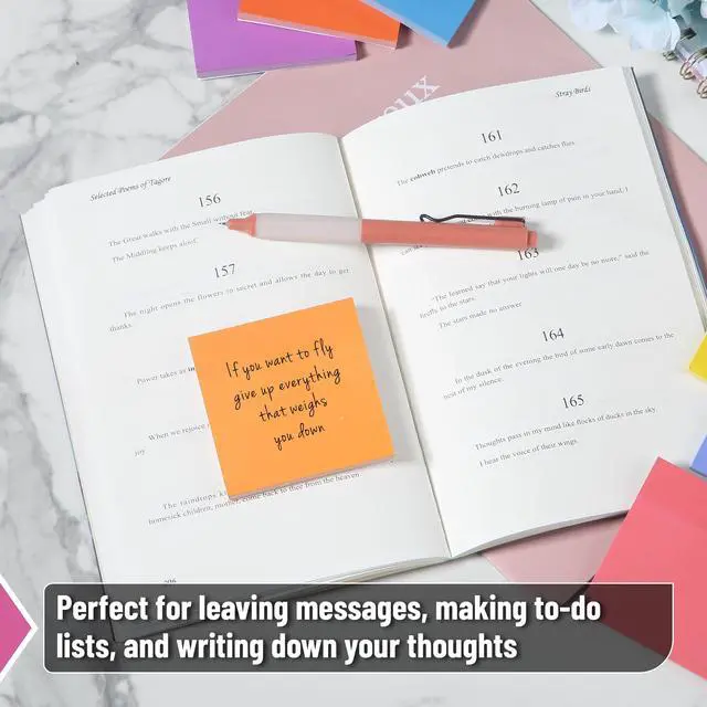 Alt view image 4 of 7 - Sticky Notes, 3"x3", 12 Pads, 600 Sheets, Vibrant Colors