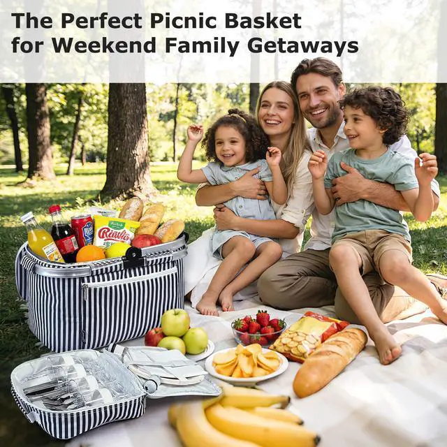 Alt view image 5 of 7 - Insulated Picnic Basket Cooler